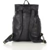 MARCO MAZZINI čierny kožený batoh s vreckami