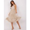 Béžové krajkové midi šaty