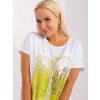 Biele tričko so žltou potlačou