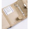 Rovicky béžová kožená prešívaná peňaženka V186