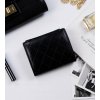 Rovicky čierna prešívaná kožená peňaženka V187