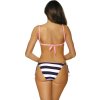 Ružové bikiny s pruhovaným spodkom Andrea Origami