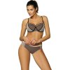 Tmavobéžové bikiny s čiernymi lemami Charlotte Dark Taupe