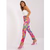 Ružovo-farebné vzorované nohavice