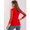 Červená blúzka s priesvitnými rukávmi*