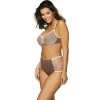Hnedé push-up bikiny so sieťovinou Martha Dark Taupe