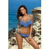 Modré volánikové push-up bikiny Matylda Arles