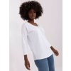 Biele dámske tričko s výstrihom