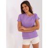 Fialové tričko s krátkym rukávom
