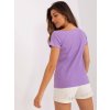 Fialové tričko s krátkym rukávom