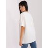 Smotanové voľné tričko s potlačou