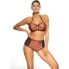 Čierno-farebné pruhované bikiny Syndy Nero-Red