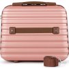 Solier Ružový cestovný kozmetický kufor STRIPE