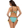 Žlto-zelené bikiny s kvetinovou podprsenkou Oksana Maladive