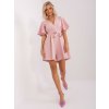 Svetloružový krátky elegantný overal