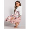 Ružovo-biela dámska vzorovaná súprava