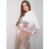 Béžovo-biela dámska tepláková súprava s kvetmi