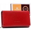Peterson Stredne veľká červená kožená peňaženka Y292
