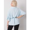 Svetlomodrá dámska voľná košeľa s opaskom