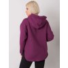 Fuchsiová dámska mikina na zips s kapucňou