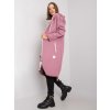Ružová dlhá mikina na zips