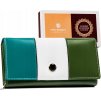 Peterson Veľká bielo-zeleno-modrá peňaženka Y329