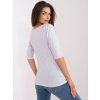 Svetlosivé basic tričko s 3/4 rukávom