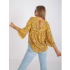 (Veľ. M) Žltá dámska kvetinová blúzka
