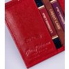 Peterson Malá červená kožená peňaženka Y345