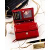Peterson Červená kožená stredná peňaženka s kľúčenkou Y354