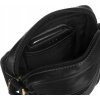 Peterson Čierna kožená taška cez rameno
