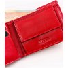 Peterson Červená malá kožená peňaženka bez zapínania Y402