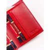 Peterson Červená malá kožená peňaženka bez zapínania Y400