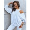 Svetlosivý rebrovaný komplet mikiny, legín a topu ASTRAL ATTIRE