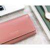 Cavaldi Ružová kožená jednofarebná dámska peňaženka M412