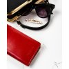 Cavaldi Červená hladká kožená peňaženka M547