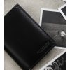 Cavaldi Čierna kožená peňaženka bez zapínania B037