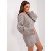 Sivé pletené šaty