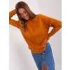 Oranžový vzorovaný sveter SARA