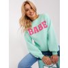 Mintová oversize mikina BABE