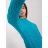 Tyrkysový teplý klasický sveter