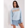 Svetlomodrá oversize mikina BABE