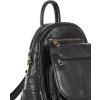 MARCO MAZZINI Čierny dámsky kožený batoh (Veľkosť ONE SIZE)