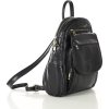 MARCO MAZZINI Čierny dámsky kožený batoh (Veľkosť ONE SIZE)