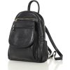MARCO MAZZINI Čierny dámsky kožený batoh (Veľkosť ONE SIZE)