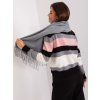 Tmavosivý šál so strapcami (Veľkosť ONE SIZE)