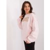 Svetloružová oversize mikina BABE