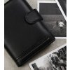 Cavaldi Čierna peňaženka s elegantným prešívaním B044