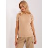 Béžové tričko s krátkym rukávom