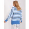 Modro-biely pruhovaný sveter (Veľkosť ONE SIZE)